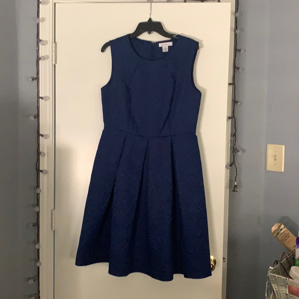 dark blue formal dress